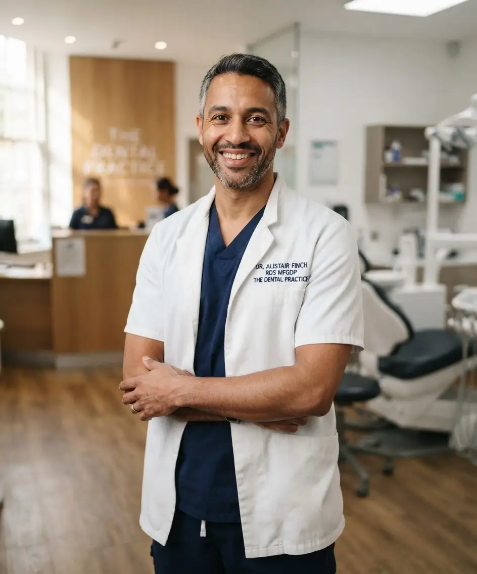 FlosslyCRM founder in a UK dental practice